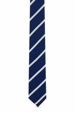 Online Striped Pattern Tie 100% Silk 7cm Gravatas