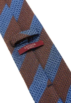 Sale Striped Pattern Tie 100% Silk 7cm Gravatas