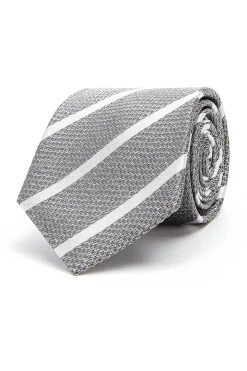 Clearance Striped Pattern Tie 100% Silk 8cm Gravatas