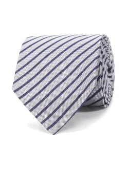 Striped Pattern Tie 100% Silk 8cm Gravatas