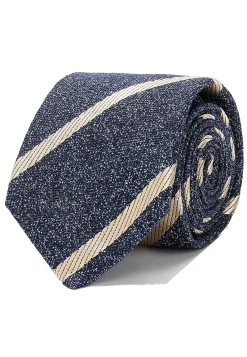 Clearance Striped Pattern Tie 100% Silk 7cm Gravatas