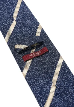 Clearance Striped Pattern Tie 100% Silk 7cm Gravatas