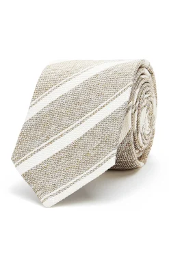 Clearance Striped Pattern Tie 100% Silk 7cm Gravatas