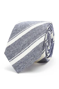 Clearance Striped Pattern Tie 100% Silk 7cm Gravatas