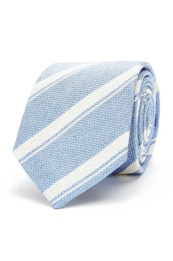 Clearance Striped Pattern Tie 100% Silk 7cm Gravatas