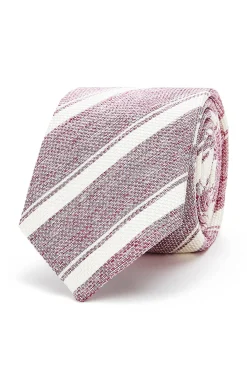 Clearance Striped Pattern Tie 100% Silk 7cm Gravatas