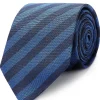 Sale Striped Pattern Tie 100% Silk 8cm Gravatas