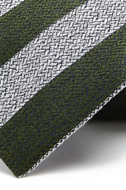 Outlet Striped Pattern Tie 100% Silk 8cm Gravatas