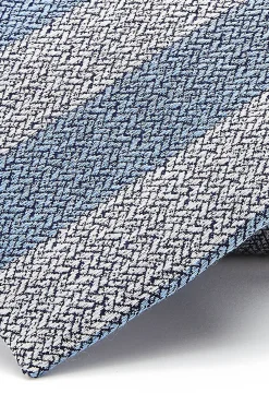 Outlet Striped Pattern Tie 100% Silk 8cm Gravatas