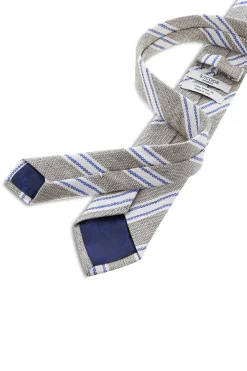 Online Striped Pattern Tie 100% Silk 7cm Gravatas