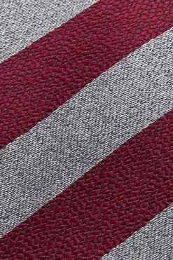 New Striped Pattern Tie Silk and Wool Blend 7,5cm Gravatas