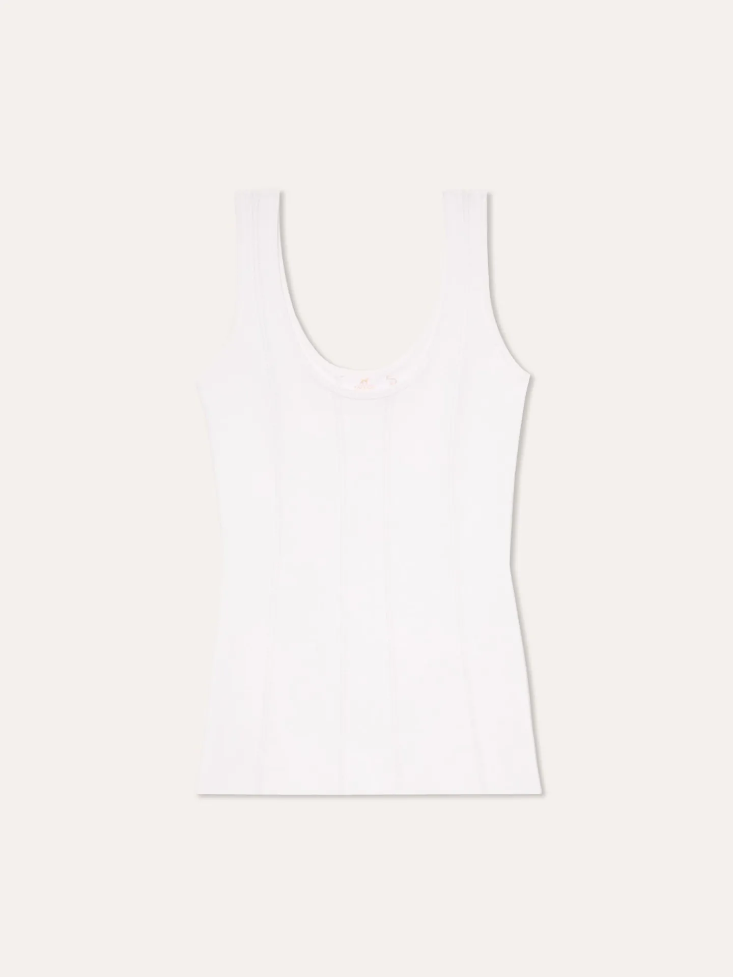 Clearance Tank Top In Viscose & Nylon Blend With Ajour Knit Stripes MULHER Tops