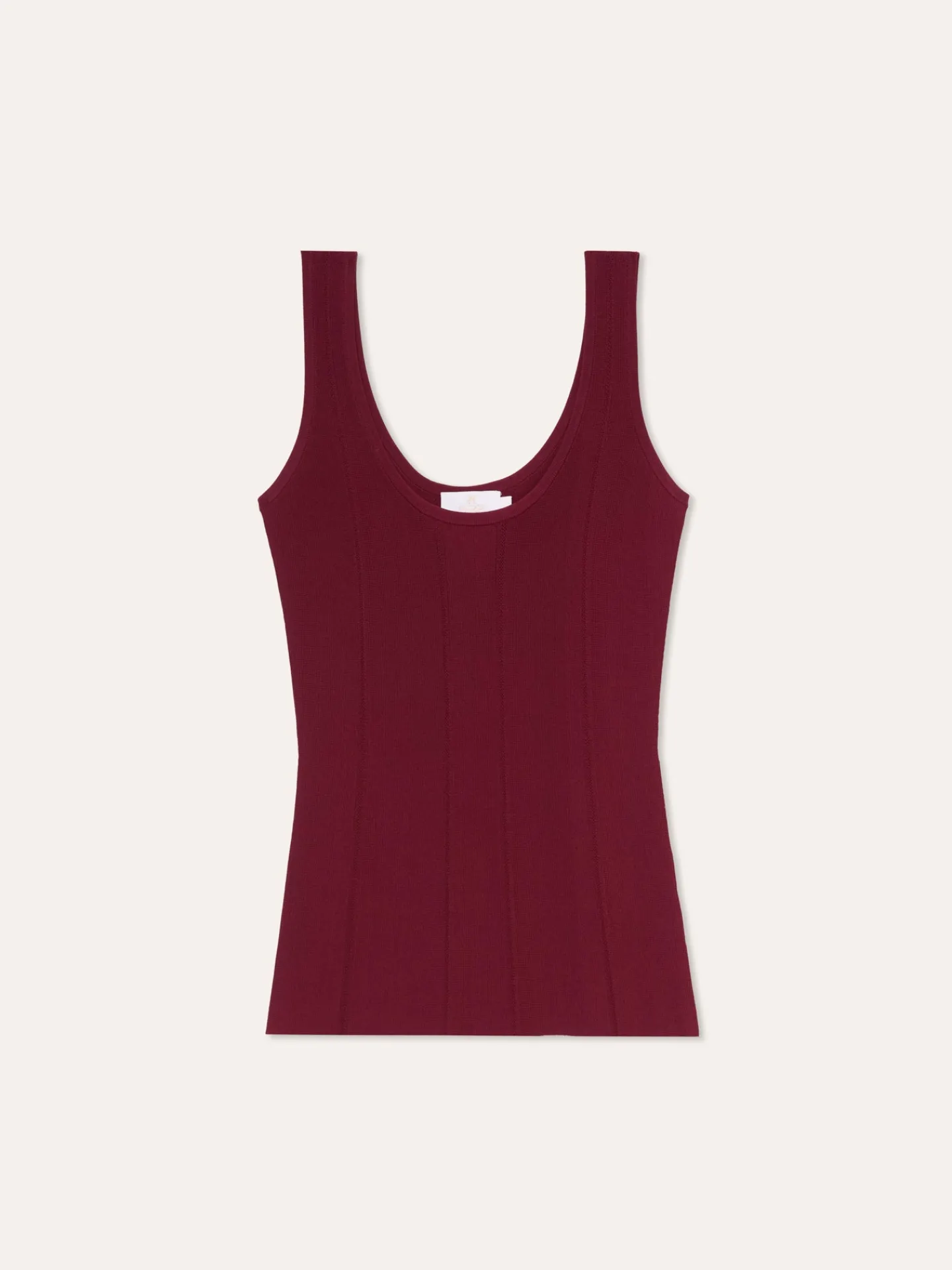 Clearance Tank Top In Viscose & Nylon Blend With Ajour Knit Stripes MULHER Tops