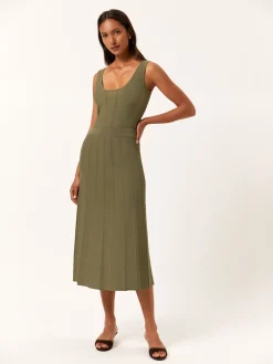 Clearance Tank Top In Viscose & Nylon Blend With Ajour Knit Stripes MULHER Tops