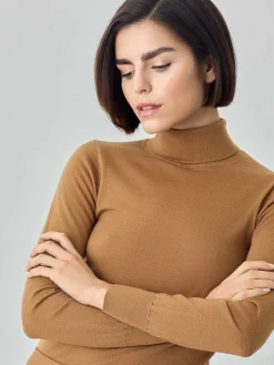 Online Turtle Neck Merino Wool Sweater MULHER Camisolas