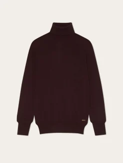 Clearance Turtle Neck Seamless Sweater In Wool Cashmere blend MULHER Camisolas