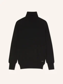 Clearance Turtle Neck Seamless Sweater In Wool Cashmere blend MULHER Camisolas