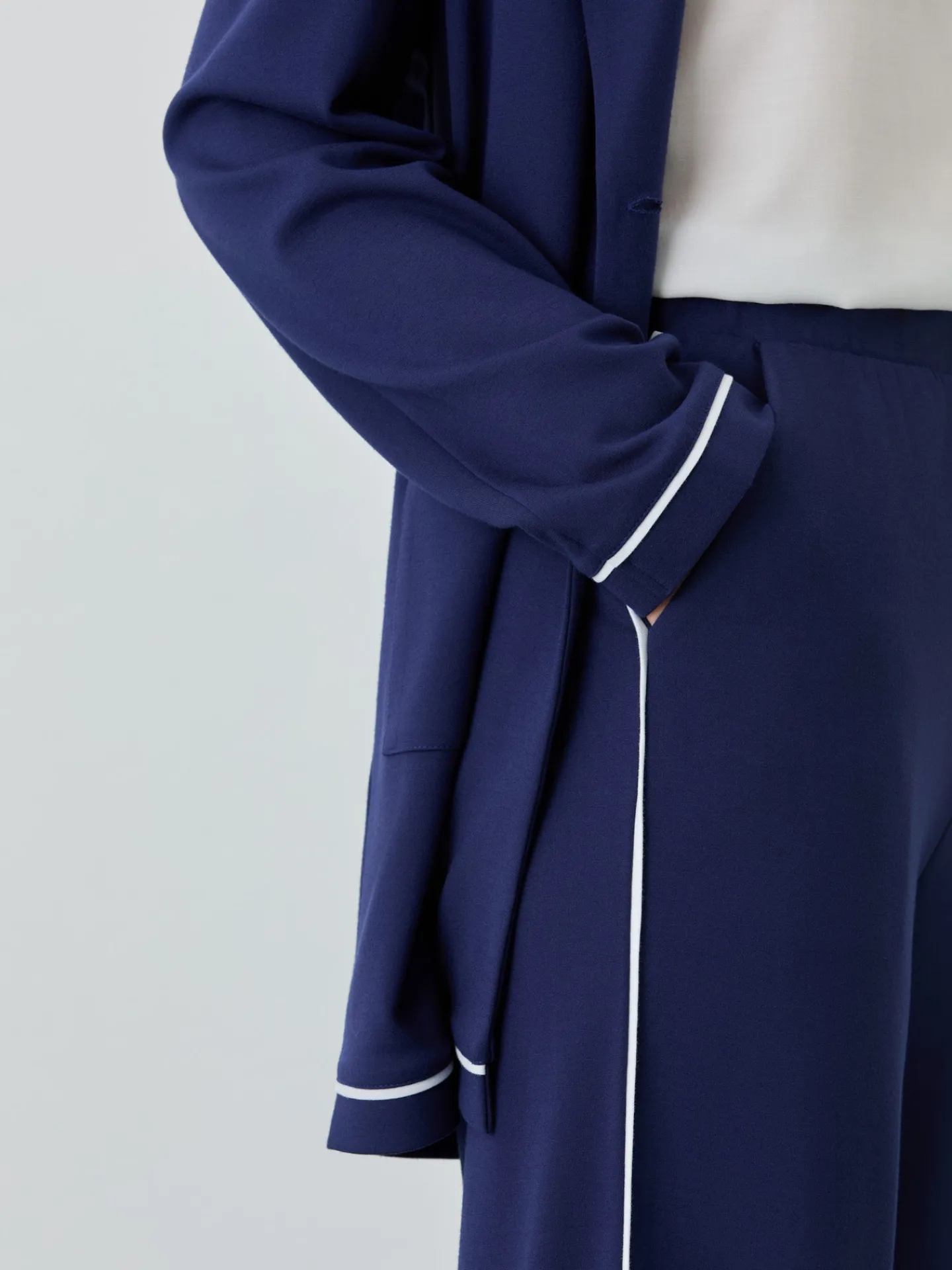 Wide Leg Punto Roma Trousers MULHER Calças